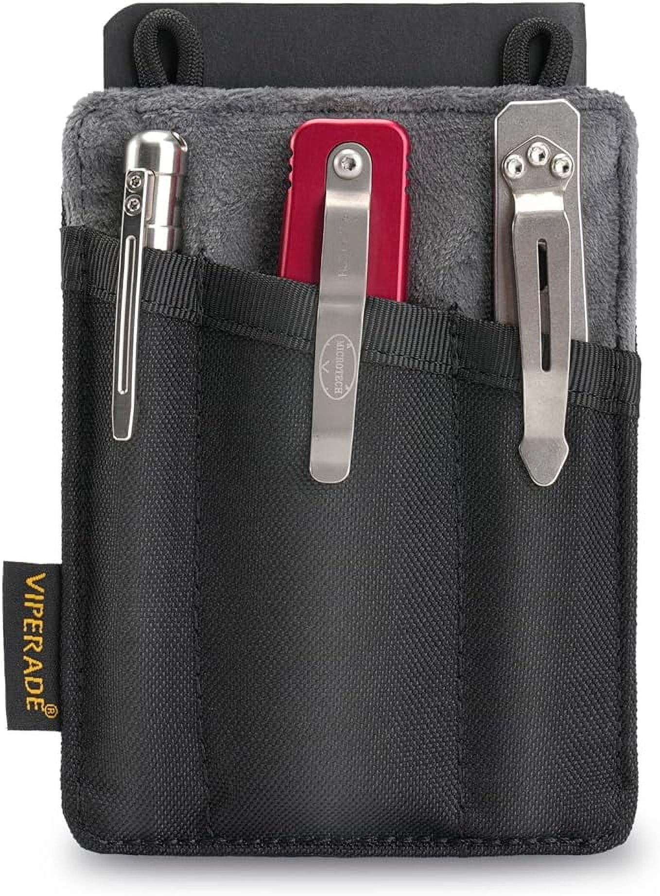 VIPERADE VE6 EDC Pouch Pocket Organizer with Belt Loop 4 Pockets EDC Organizer Pouch EDC Pocket Pouch Utility Pouch for Multitool EDC Pen Knife Notepad Black Walmart