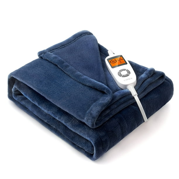 VIPEX Electric Heated Throw Blanket, 50in x 60in Fast Heating Flannel