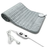 VIPEX Heating Pad, Heating for Relief Fatigue, 6 Heat Setting, 12" x 24"Size, FSA Eligible(Gray)