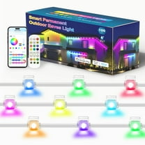 VIPLIKE Outdoor Lights, 100ft Permanent LED Lights, IP67 Waterproof, Patio, Garden, Holiday Decor