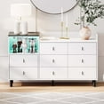thumbnail image 1 of Dowellia Dresser, Wooden Chest of Drawer for Bedroom, 8 Drawers Dresser wth Charging Station, White, 1 of 9