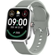 VIPLIVE Smart Watch, 1.7'' Full Touch Answer/Make Call Android Smartwatch for Women & Men Compatible with Android & iOS (Gray)