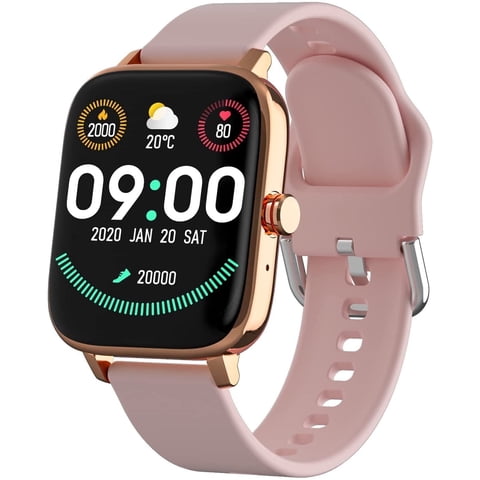 VIPLIVE Smart Watch, 1.7'' Full Touch Answer/Make Call Android Smartwatch for Women & Men Compatible with Android & iOS (Pink)