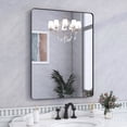 thumbnail image 1 of VIPLOOK Framed Wall Mounted Bathroom Vanity Mirror 32" * 24" - Black, 1 of 9