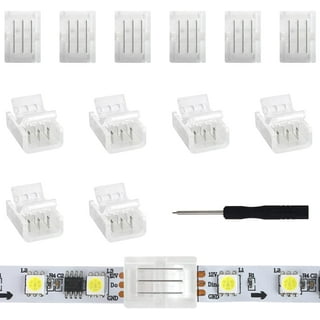Commercial Electric 6 in. Connector Cord LED Strip Light Connector Pack  (RGB+W) (4 in. x 6 in. Snap Connectors, 4 Wire Mounting Clips) 760011 - The  Home Depot