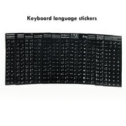VIPMOON Multilingual Keyboard Stickers Keyboard Stickers Non Transparent Black Stickers French