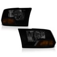 thumbnail image 1 of VIPMOTOZ Black Smoke OE-Style Dual Beam Headlight Headlamp Assembly For 2009-2018 Dodge RAM 1500 2500 3500 Pickup Truck, Driver & Passenger Side, 1 of 9