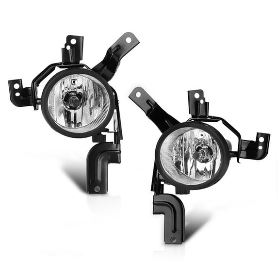 VIPMOTOZ Chrome Housing OE-Style Front Fog Light Driving Lamp Assembly w/ Bezel For 2007-2009 Honda CR-V - Power Switch & Universal Wiring Included, Driver & Passenger Side