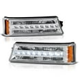 thumbnail image 1 of VIPMOTOZ Front Bumper LED Strip Fog Light Assembly For 2003-2006 Chevy Avalanche & Silverado 1500 2500 3500, 1 of 8