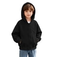 thumbnail image 1 of VIPOIN Boys Girls Zip‑Up Hoodie, Raglan Long Sleeve Soft Sweatshirt with Pockets, Sizes 5-16 Years, 1 of 8