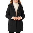 thumbnail image 1 of VIPOIN Children's Winter Solid Color Woollen Overcoat Long Sleeve Hooded Casual Outwear Pockets Jackets Kids, 1 of 8