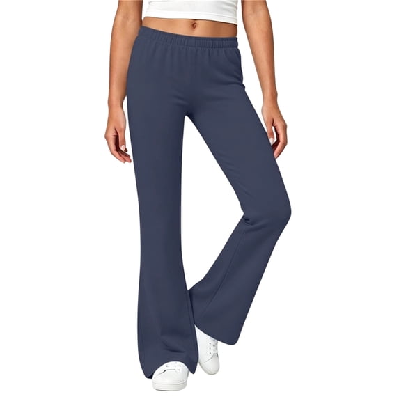 VIPOIN Girls Wide Leg Flare Pants High Waist Stretchy Sweatpants Casual Bottoms Sizes 5-15 Years