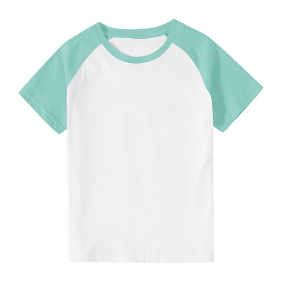 VIPOIN Kids Raglan T-Shirt 3-14 Years Old Crew Neck Short Sleeve Sport Tee Quick Dry for Active Play