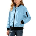 thumbnail image 1 of VIPOIN Kids Water Resistant Bomber Jacket Full Zip Windproof Outerwear with Pockets Outdoor Wear, 1 of 8
