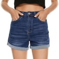 thumbnail image 1 of VIPONES Jean Shorts Womens High Waisted Stretch Summer Shorts for Women Trendy 2026 Outfits Casual Frayed Denim Shorts(183,12), 1 of 6