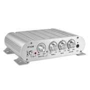 VIPQV 400 Watt 2.1 Channel HiFi Car Audio Amplifer with 2 Speakers, white