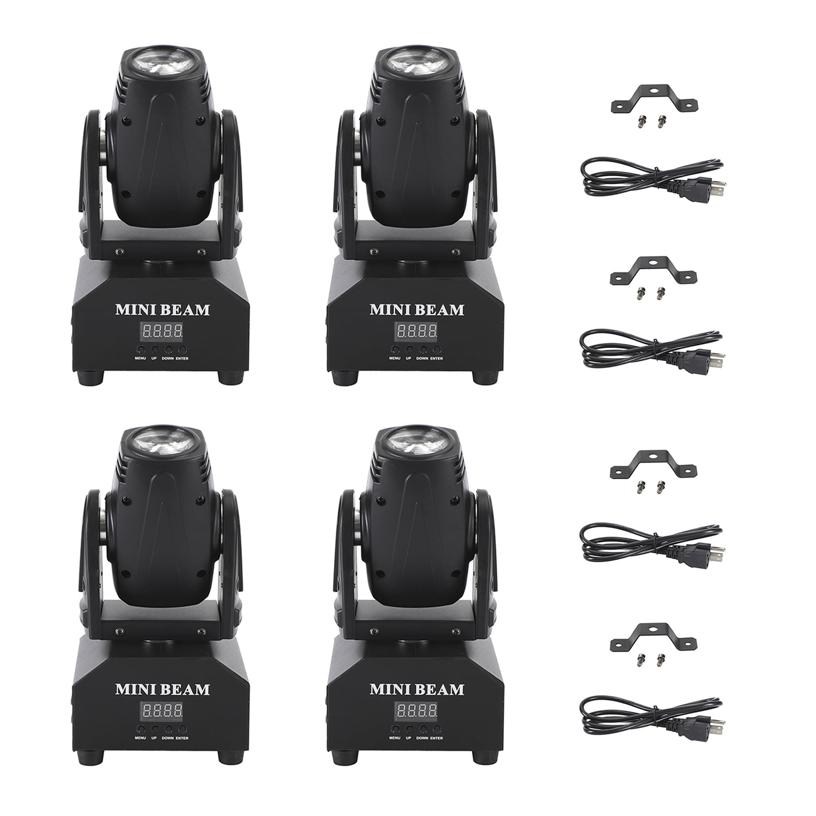 VIPQV 4Pcs 80W Stage Lights LED Moving Head RGBW DMX Beam Bar for Disco