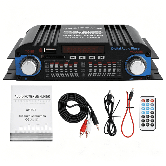 VIPQV 720 Watt 4Channel Flll Range Car Audio Amplifer, 2 Main Channels, RCA Inpute Class D, Amplifier System