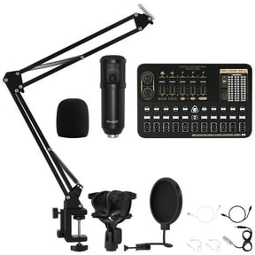 VIPQV Condenser Microphone Bundle, Podcast Microphone with Voice Changer, Podcast Equipment Bundle - Studio Equipment for Laptop Computer Vlog Living Broadcast Live Streaming YouTube TikTok
