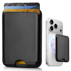 VIPQV Magnetic Phone Wallet, 3-Card Holder with RFID Blocking for iPhone 17/16/15/14/13/12,Black