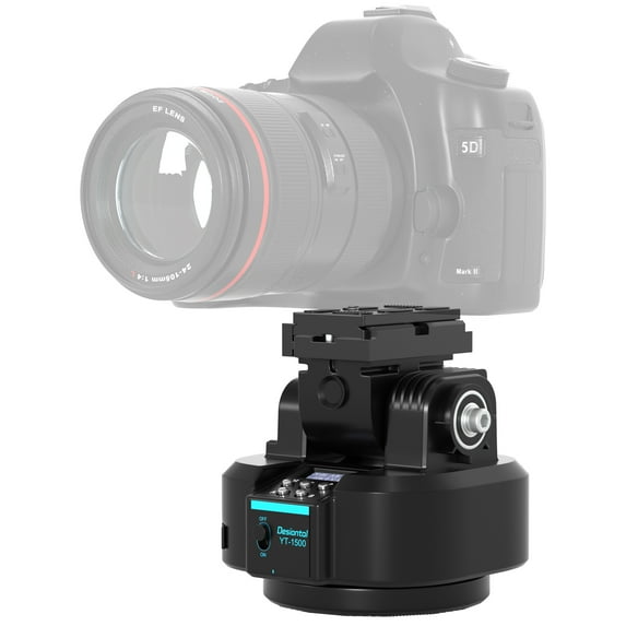 VIPQV YT-1500 Auto Motorized Rotating Panoramic Head with Remote Control AI Intelligent Follow Function and Live Function Support 2kg(4.4LB) Camera Phone Pan Tilt Video Tripod Head Stabilizer