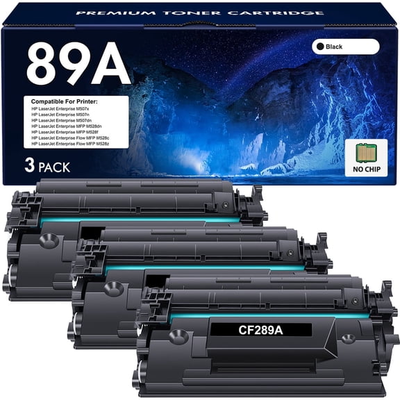 VIPink Toner Cartridge Compatible for HP 89A CF289A High Yield (Black, 3-Pack)