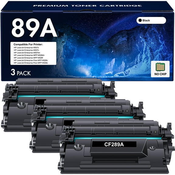 VIPink Compatible Toner Cartridge Compatible for HP 89A CF289A High Yield (Black, 3-Pack)