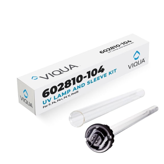 VIQUA 602810-104 Genuine OEM UV Lamp & Quartz Sleeve Replacement Kit Fits UVMax F, F+, F4, F4+, F4-V & PRO15 UV Water Purification Systems, 110W