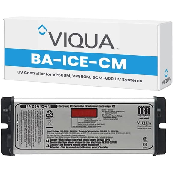 VIQUA BA-ICE-CM Genuine OEM UV System Controller & Ballast Replacement with Lamp Life Counter Compatible with VH410M, VP600M & VP950M UV Water Purification Systems, 100-240V