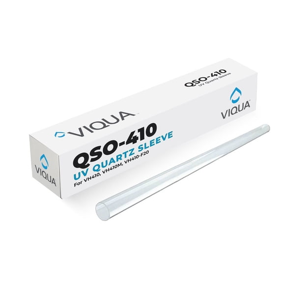 VIQUA QSO-410 Genuine OEM Double Open-End Fused Silica Quartz Sleeve with 2 O-Rings Fits VH410, VH410M & VH410-F20 UV Water Purification Systems, 21.3", 95%+ UV Transmittance