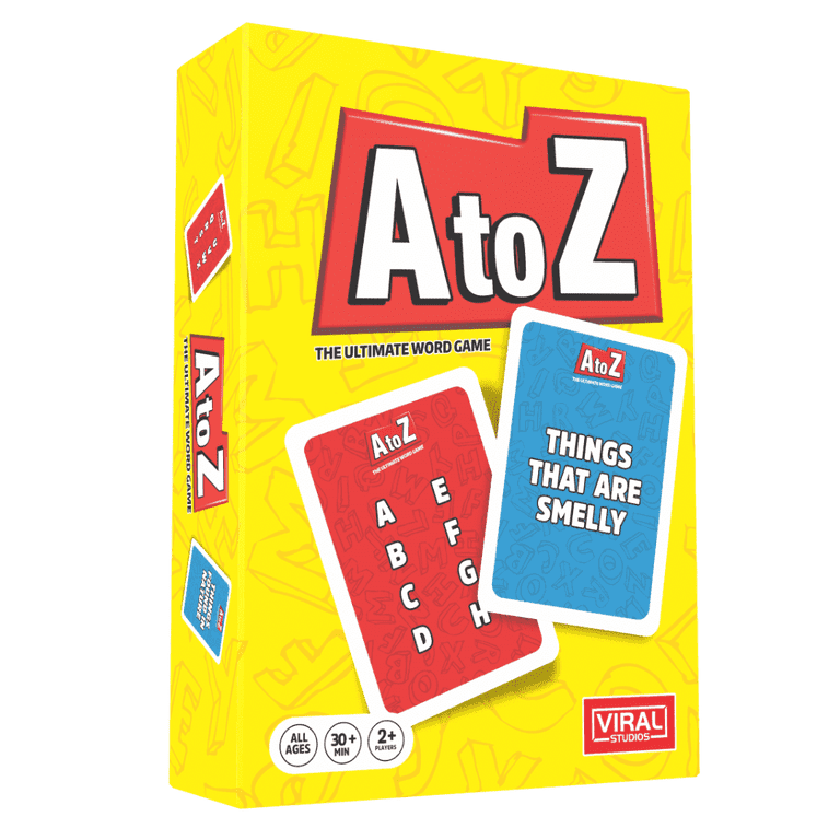 Viral Studios, A to Z Speed Word Game, Ages 8+, Family Party Card