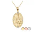 thumbnail image 1 of VIRGEN DEL CARMEN DIAMOND PENDANT NECKLACE IN GOLD (YELLOW/ ROSE/WHITE), 1 of 1