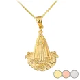 thumbnail image 1 of VIRGEN DEL COBRE (LARGE) PENDANT NECKLACE IN GOLD (YELLOW/ ROSE/WHITE), 1 of 1