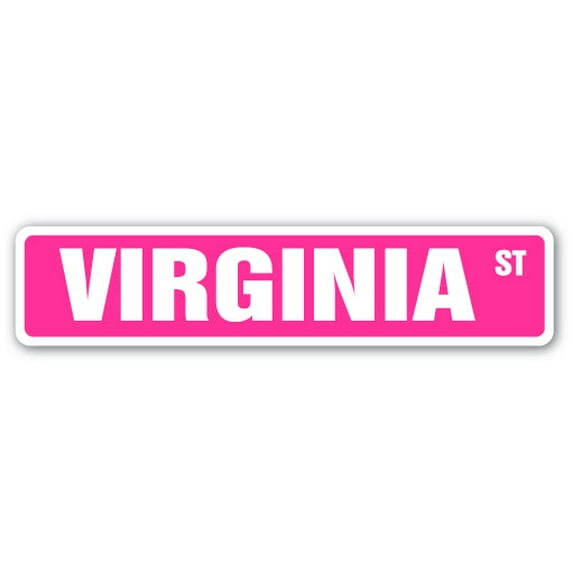 VIRGINIA Street Sign Childrens Name Room Sign | Indoor/Outdoor | 36" Wide