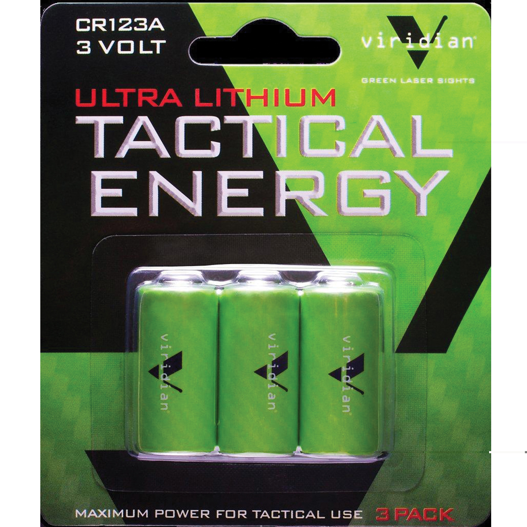 VIRIDIAN CR123A 3V LITHIUM 3 PACK