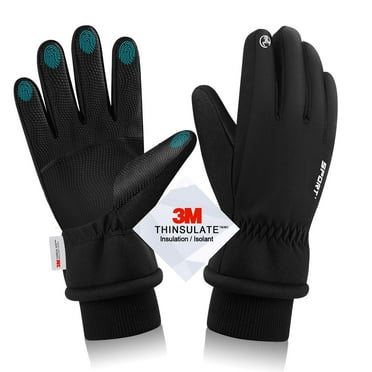 VIRNAZ Winter Gloves for Men Women, Touchscreen Waterproof Windproof Gloves Cold Weather Warm Thermal Gloves