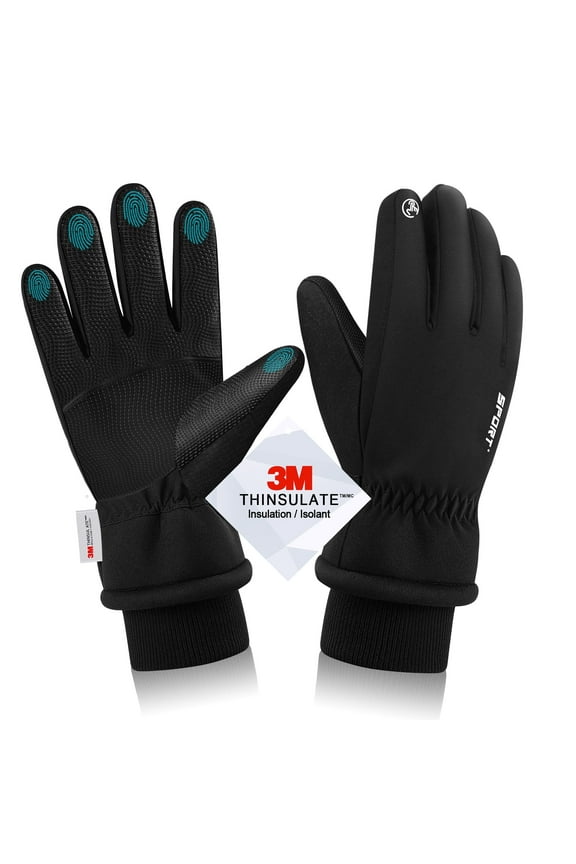 Winter Gloves for Men Women, Touchscreen Waterproof Windproof Gloves Cold Weather Warm Thermal Gloves for Hiking Cycling Skiing Running