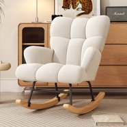 Muumblus Nursery Swivel Glider, Upholstered Maternity Rocker with ...