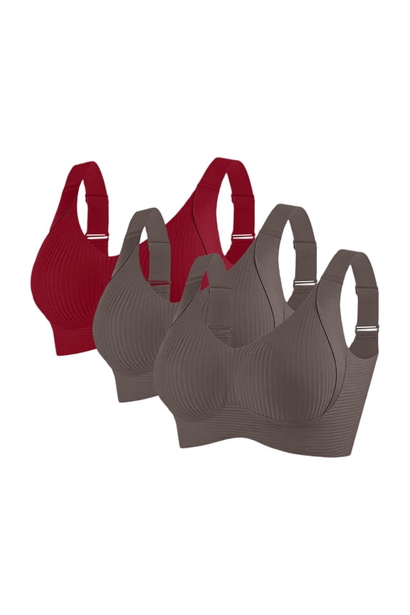 3Pack Lift Bust Shaping Bra Soft Push Up Bra Seamless Support Bras Lift Full Coverage Supportive Lounge Bra Wireless Tshirt Bra Seamless Full Support Bra Plus Size Support Bra L L