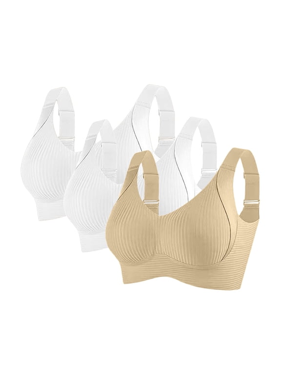 3Pack Women's Minimizer Bra Supportive Bra Full Coverage Comfort Bra Lifting Minimizer Bra Full Support Bra Full Figure Bra Lift Bra No Underwire Everyday Bras No Underwire Bra T 3Xl