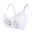 thumbnail image 1 of VISALY Balconette Bra armpit-fat Bra, Women's Large Size Bras Full Cups Large Breasts Small, Plus Size Sticky Bra for Large Breasts Women Solid Four Breasted Adjustable Wireless Bra, White,36/80C, 1 of 9