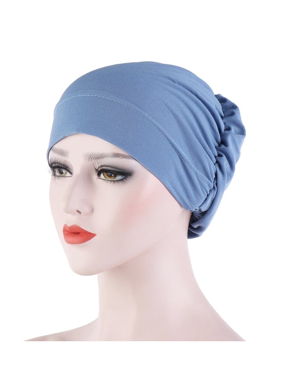 Bandanas Cotton Hair Scarf | Womens Sun Hats Packable Headband Night Cap Turban Hat Women's Cotton Turban Sleep Cap Chemo Hats Chemo Hats for Women Hats Baseball Caps, 1Pair