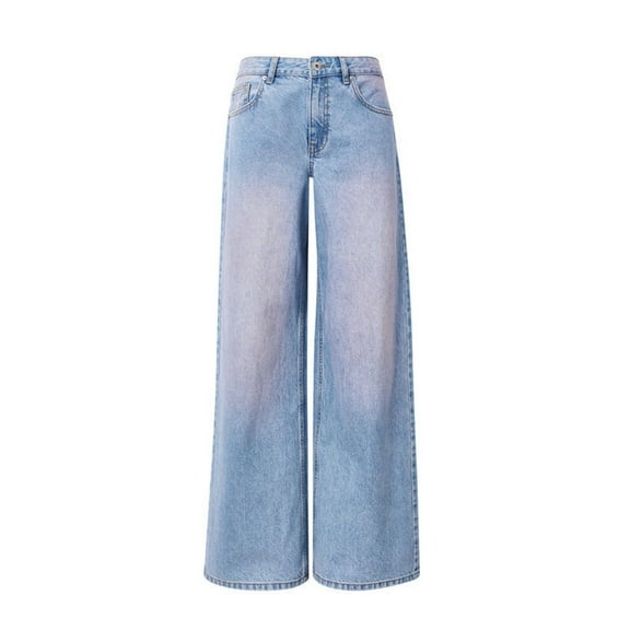 VISALY Barrel Jeans Women, Jeans for Women, Women's Mid-Rise Wide-Leg Jeans Womens Wide Leg Jeans Baggy Jeans for Women Loose Boy‘Friend Jeans Denim Pants, 1 Pack Jeans for Women (Blue3, M)