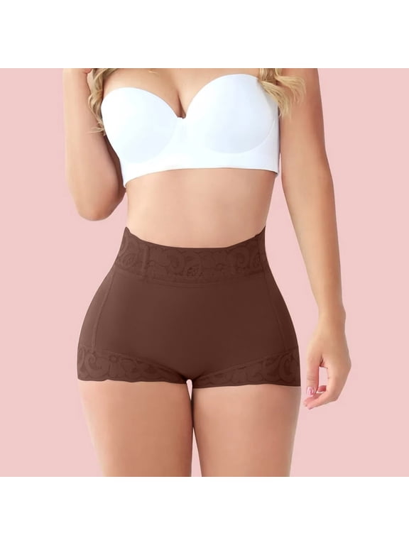 Boxer Shorts Seamless Underwear Butt Memory Strip Lace Body Shape Pants And Abdomen Tightening Four Tight Ties Butt Lifting Panties Womens Underwear Tummy Control Panties for Women Coffee 3XL