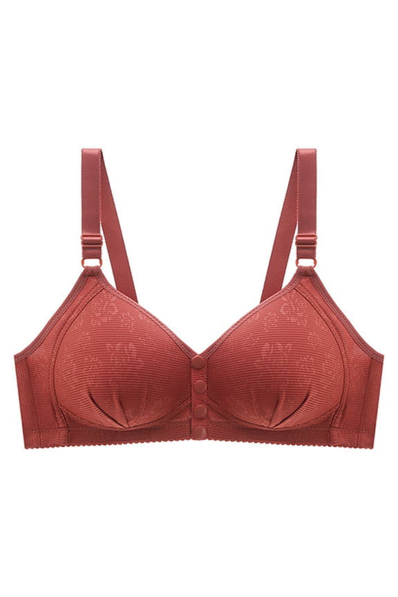 Bras for Women Front Closure, High Support Adjustable Strap Full Coverage Up Bras Comfortable No Underwire S, Wireless Bra, Front Closure Bras for Women, Bras (Red, 40)