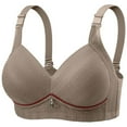 thumbnail image 1 of VISALY Bras for Women, High Support Adjustable Strap Full Coverage Up Bras Comfortable No Underwire S, Wireless Bra, Bras for Women No Underwire, Bras, Shapely Bra (Gray, 36), 1 of 7