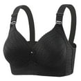 thumbnail image 1 of VISALY Bras for Women No Underwire Bras Plus Size Comfort Soft Bras Supportive Bralettes Cute Strong Support Sports, Wireless Bra, Bras, Shapely Bra (02# Black, 40), 1 of 8