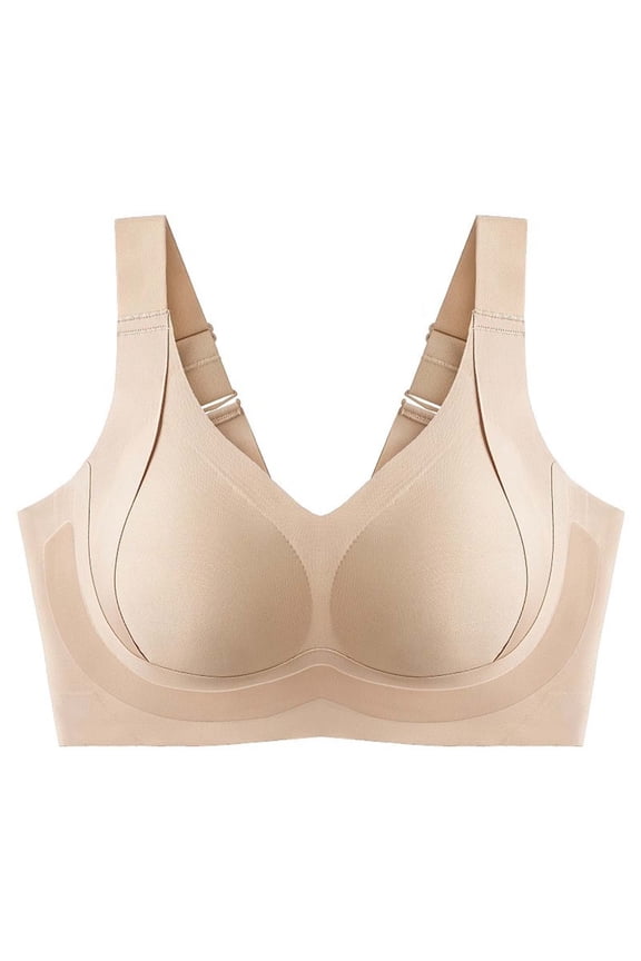 Bras for Women, Daily Comfort Wireless Shaper Bra Skin, Shapely Bra, Bras for Women No Underwire, Bras, Forme Posture Bra (Beige, 4XL)
