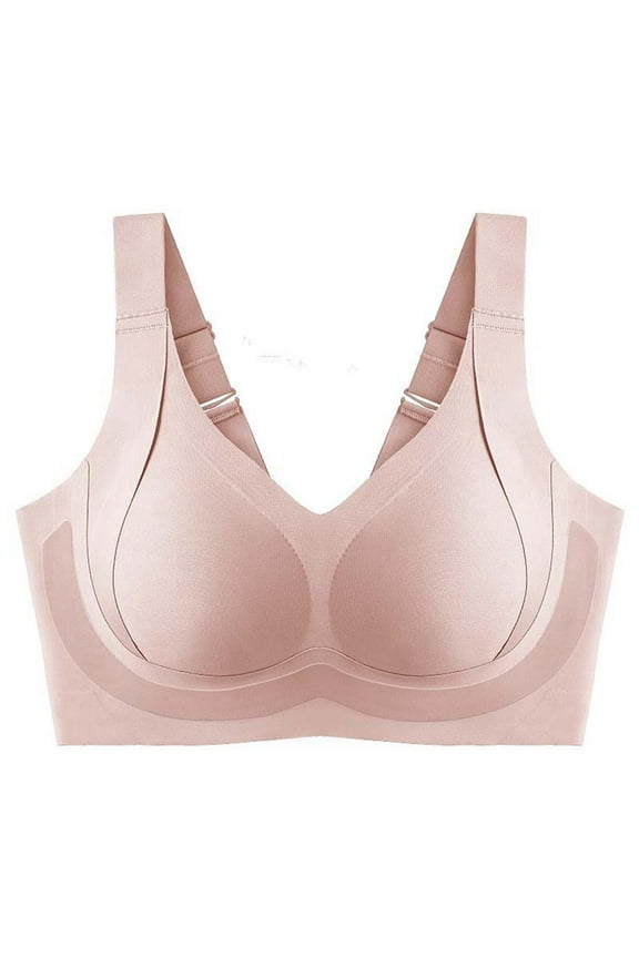 Bras for Women, Daily Comfort Wireless Shaper Bra Skin, Shapely Bra, Bras for Women No Underwire, Bras, Forme Posture Bra (Pink, XL)