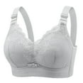 thumbnail image 1 of VISALY Bras for Women, High Support Adjustable Strap Full Coverage Up Bras Comfortable No Underwire Wireless Bras, Wireless Bra, Bras (Gray, 40), 1 of 7